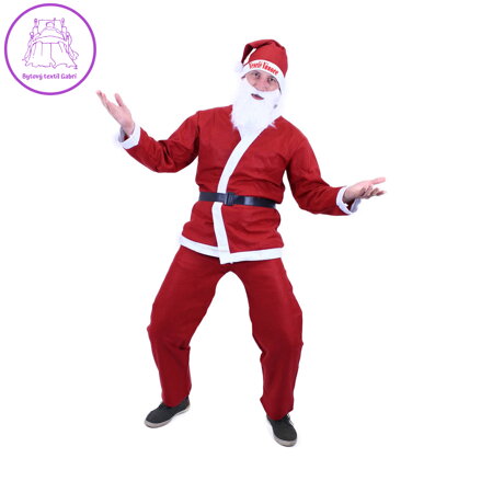 KARNEVAL Šaty oblek Santa Claus - bez vousů pro dospělé