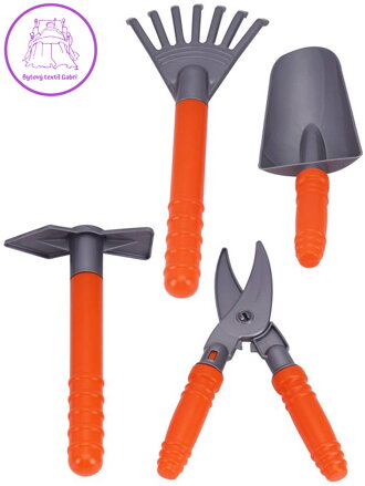 Nářadí zahradní 19-24cm dětské pracovní nástroje set 4ks plast