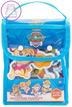 Puzzle soft pěnové Tlapková Patrola (Paw Patrol) do koupele 4x 2 dílky