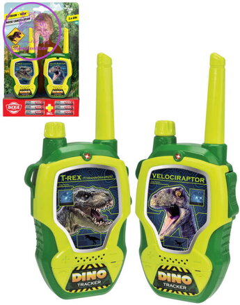 DICKIE Vysílačky dětské Walkie Talkie 2,4GHz Dino patrol set 2ks na baterie