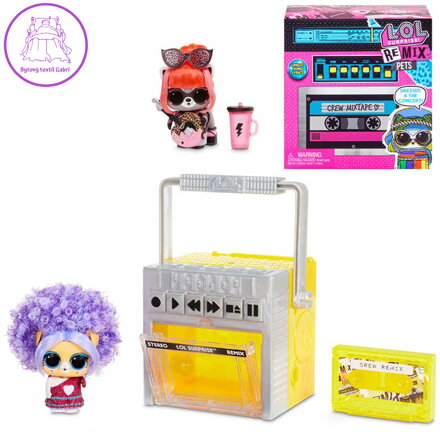 L.O.L. Surprise ReMix Pets set kazeťák se zvířátkem na baterie Zvuk