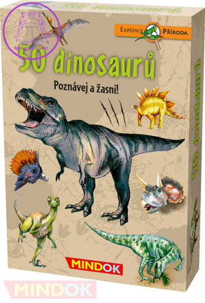 MINDOK HRA kvízová Expedice Příroda: 50 druhů dinosaurů naučná