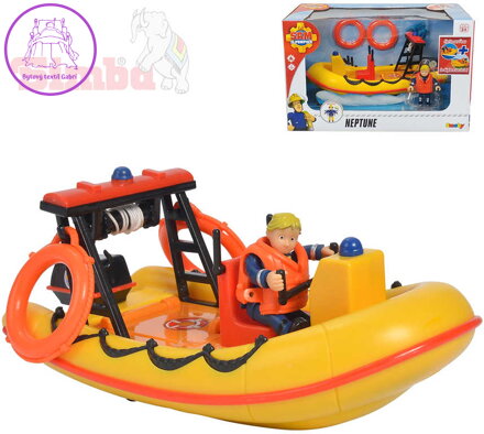 SIMBA Člun záchranářský Neptun + figurka Penny s doplňky Požárník Sam