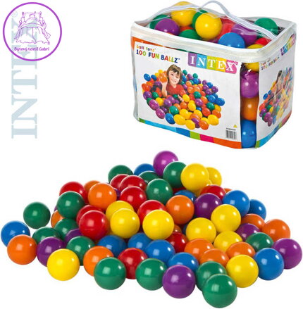 INTEX Míčky dětské hrací 8cm set 100ks do hracích koutů nebo bazénů sada 49600