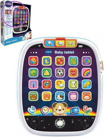 Vtech Baby tablet interaktivní naučný na baterie Světlo Zvuk CZ plast