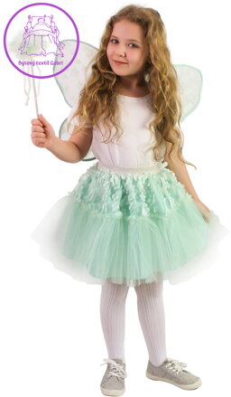 KARNEVAL Šaty víla Zvonilka tutu sukýnka s křídly 3-10 let (104-146cm) *KOSTÝM*