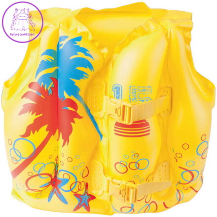 BESTWAY Nafukovací plavecká vesta s přezkami Tropical 32069