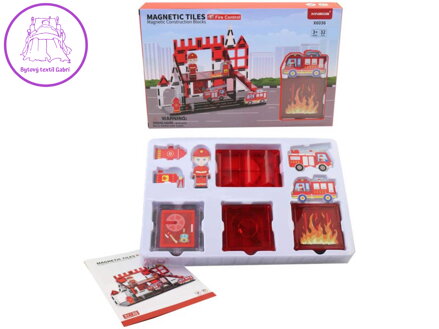 Stavebnice magnetická požárníci (hasiči)