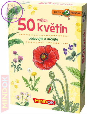 MINDOK HRA kvízová Expedice Příroda: 50 našich květin naučná