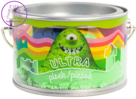 EP Line Ultra písek kinetický magický 200g zelený set s formičkami v plechovce