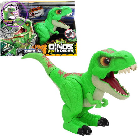Dinosaurus interaktivní T-Rex junior pravěký ještěr chodící na baterie plast Zvuk
