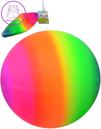Míč duhový nafukovací gumový balónek 20cm v síťce
