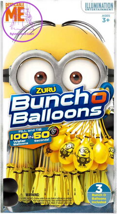 ZURU Balónky vodní bomby žluté Mimoni (Mimoňové) set 100ks 3 pack