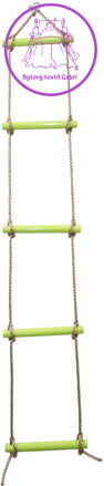 Žebřík dětský provazový závěsný 1,8m max.80kg zelený