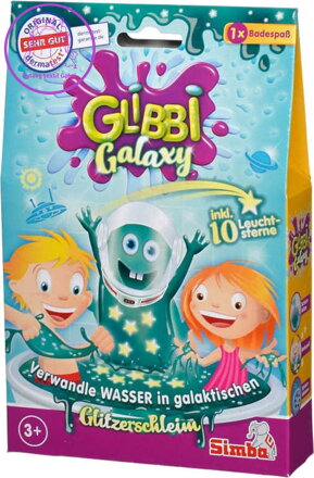 SIMBA Glibbi Galaxy Slime sliz zábavný do vany s hvězdičkami svítící ve tmě
