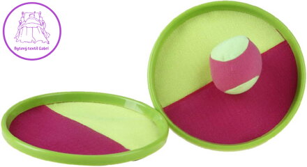 YG Sport Hra Catch ball set 2 talíře 19cm s pěnovým soft míčkem na suchý zip