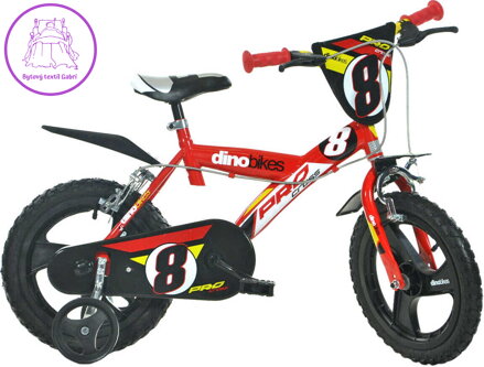 ACRA Dětské kolo Dino Bikes 163GLN červené chlapecké 16" balanční kolečka