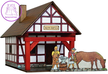 WALACHIA Kovárna hrázděná W38 Hobby Kit DŘEVĚNÁ STAVEBNICE