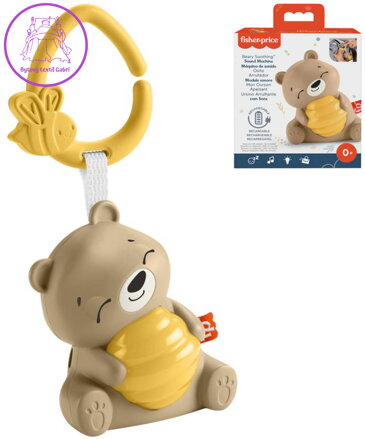 FISHER PRICE Baby medvídek zklidňující na baterie Světlo Zvuk pro miminko