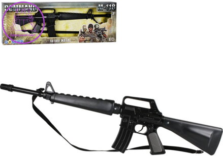 Puška policejní útočná 72cm černý samopal kovový M-118 v krabici