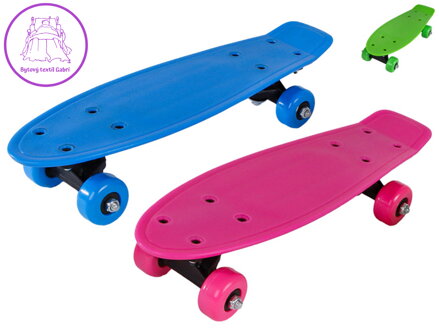 Shortboard Street Rider 41cm skateboard plastová kolečka 3 barvy