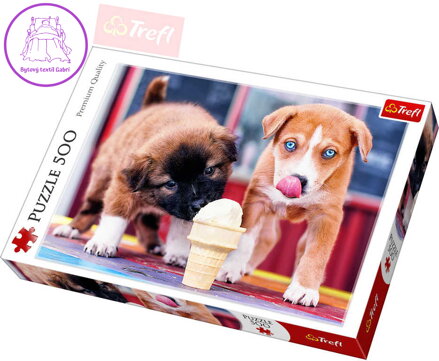 TREFL PUZZLE Foto Pejsci Čas na zmrzlinu 500 dílků 48x34cm 137272