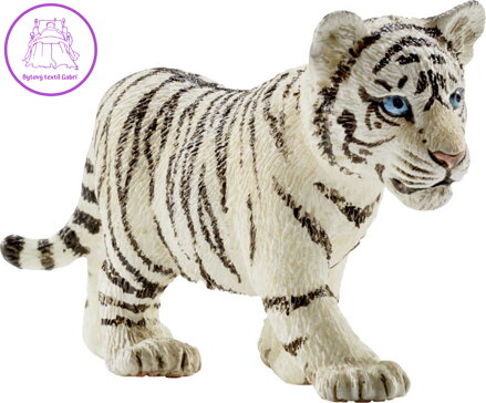 SCHLEICH Bílý tygr mládě 7cm figurka ručně malovaná plast
