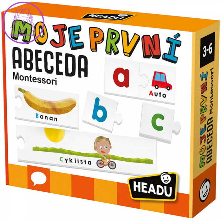 ADC HEADU Montessori Moje první abeceda puzzle naučná skládačka 27 dvojic