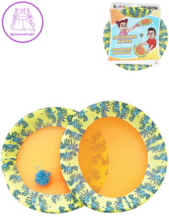 MAC TOYS Neodisk 30cm set 2 talíře s míčkem frisbee 2v1 plast