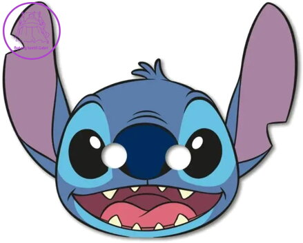 KARNEVAL Maska na obličej Stitch a Angel set 6ks *KARNEVALOVÝ DOPLNĚK*