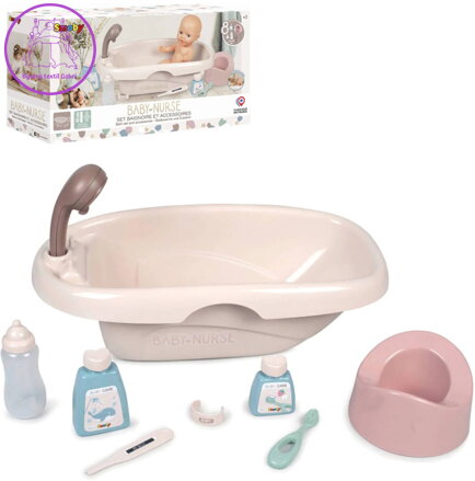 SMOBY Baby Nurse vanička toaletní set s doplňky pro panenku miminko