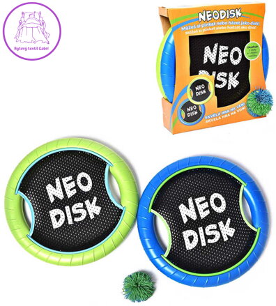 Neodisk 31cm set 2ks s míčkem 2v1 disk a pálka v jednom