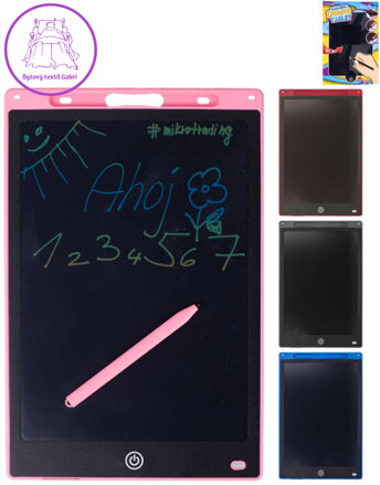 Tablet tabulka kreslicí magický 29x19cm set s perem na baterie 4 barvy