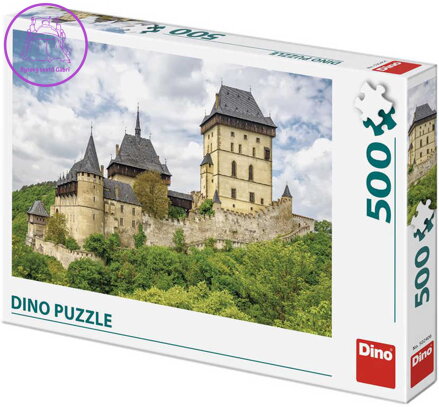 DINO Puzzle Hrad Karlštejn foto 500 dílků 47x33cm skládačka v krabici