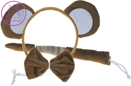 KARNEVAL Opice set čelenka, ocas, motýlek *KARNEVALOVÝ DOPLNĚK*