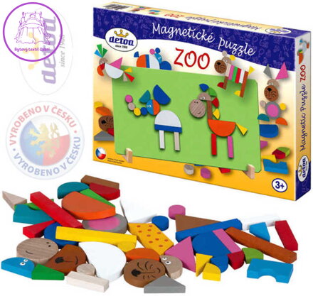 DETOA Puzzle magnetické ZOO v krabici *DŘEVĚNÉ HRAČKY*