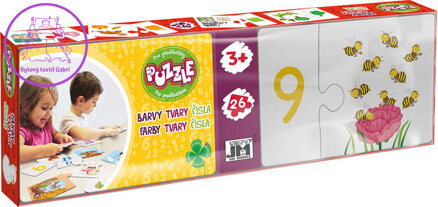 JIRI MODELS Puzzle naučné Barvy a tvary pro předškoláky 26 dílků