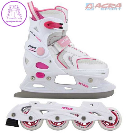 ACRA Brusle dámské s vyměnitelnými podvozky 2 v 1 vel. 40-43