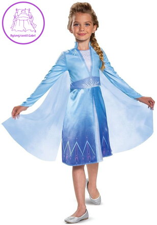 KARNEVAL Šaty Elsa Frozen vel. XS (94-109cm) 3-4 let KOSTÝM