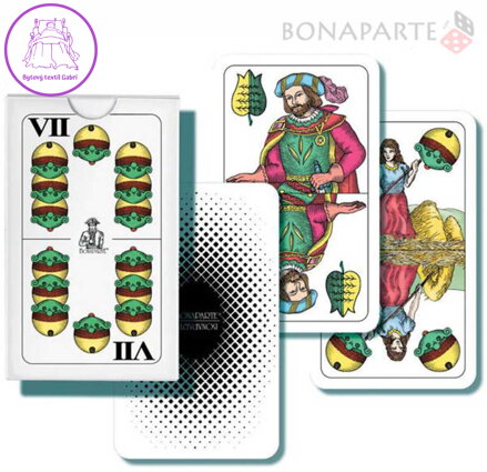 BONAPARTE HRA Karetní Mariáš dvouhlavý papírová krabička *SPOLEČENSKÉ HRY*