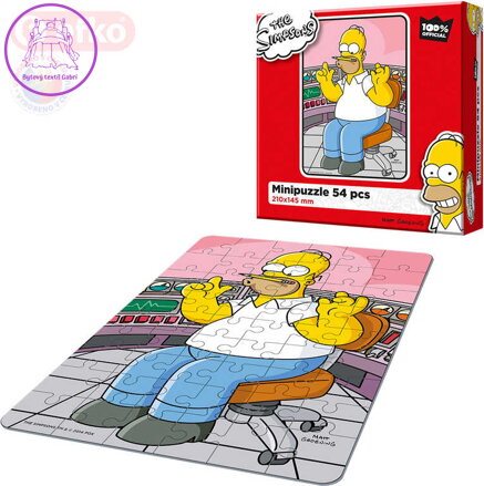 EFKO Puzzle The Simpsons Homer v práci skládačka 15x21cm 54 dílků v krabici