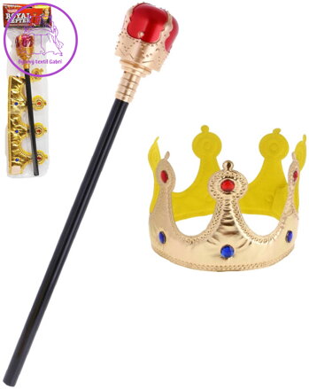 KARNEVAL Žezlo set s korunkou různé barvy *KARNEVALOVÝ DOPLNĚK*