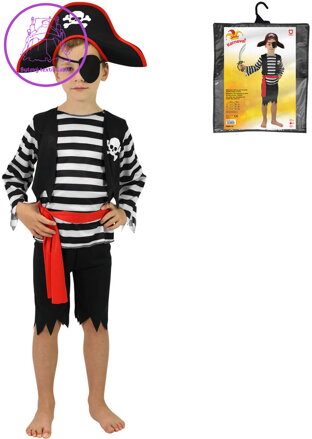 KARNEVAL Šaty pirát vel.M (117-128cm) 6-8 let *KOSTÝM* KARNEVAL Šaty pirát vel.M (117-128cm) 6-8 let *KOSTÝM*