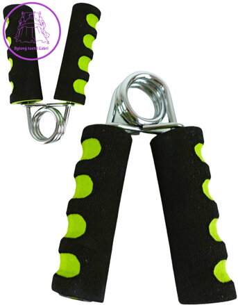 ACRA Posilovač prstů pěnový s pružinou zelený set 2ks