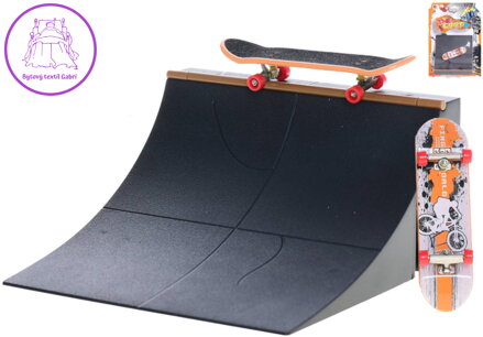 Skateboard prstový fingerboard herní set s rampou kov