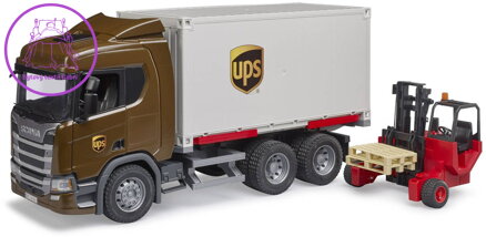 BRUDER 03582 Auto Scania Super 560R UPS logistik s vysokozdvihem