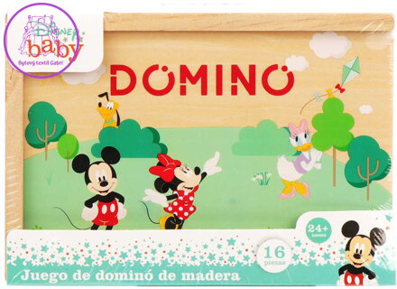 DŘEVO Hra Domino Mickey Mouse 16 dílků v krabičce *SPOLEČENSKÉ HRY*