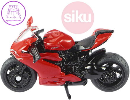 SIKU Motorka červená Ducati Panigale 1299 model kov 1385