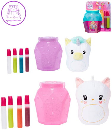 MATTEL BRB Plyšák zvířátko s barvičkami kreativní set batikování 3 druhy