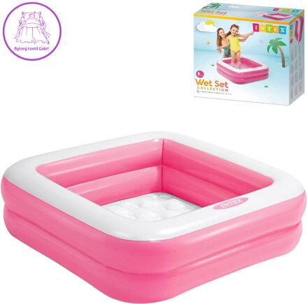 INTEX Bazén dětský nafukovací ČTVEREC 85x85cm 2 barvy 57100